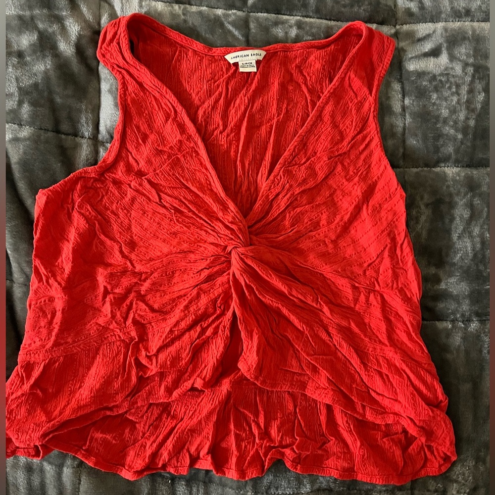 AE red twist front tank